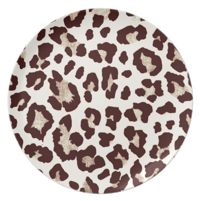 Leopard Melaminteller (Vorderseite)