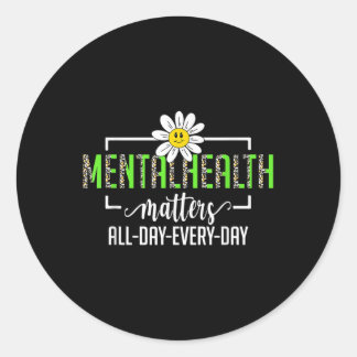 Leopard Mental Health S Human Brain Illary Awaren Runder Aufkleber