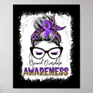 Leopard Messy Bun Opioid Überdosierung Bewusstsein Poster