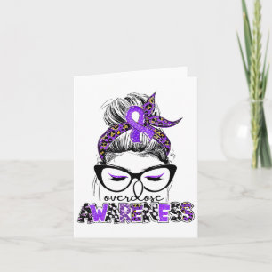 Leopard Messy Bun Overdose Awareness Month Weu Karte