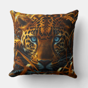 Leopard mit blauen Augen Kissen