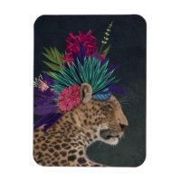 Leopard mit tropischem Kopfteil