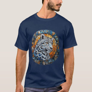 Leopard mit warmen und kühlen Tönen T-Shirt