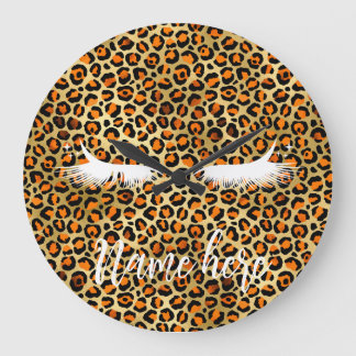 Leopard, Mode-Stylist, Salon, große Uhr