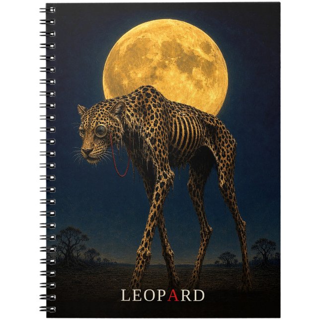 Leopard Monokel gothischer Surrealismus Notizblock (Von Creator hochgeladen)