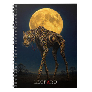 Leopard Monokel gothischer Surrealismus Notizblock