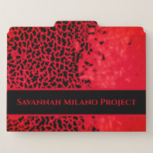 Leopard Mosaic Customized Set of File Folders