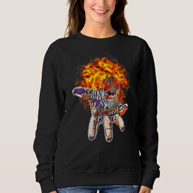 Leopard Motif Africa Big Cat Animals Colorful Leop Sweatshirt (Vorderseite)