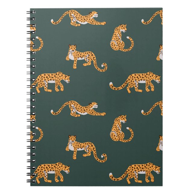 Leopard Muster flache Farbe nahtlose Design-Bild Notizblock (Vorderseite)