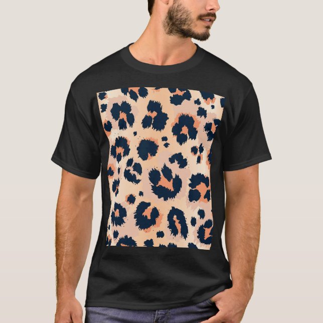 Leopard Muster: Funny Seamless Design T-Shirt (Vorderseite)
