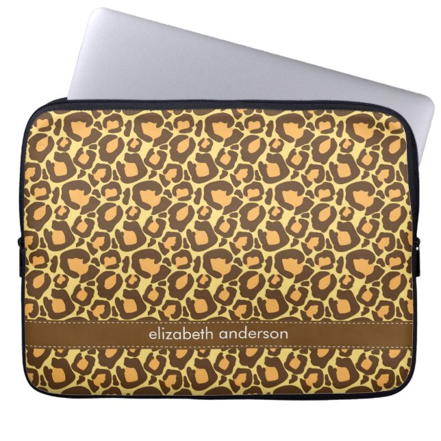 Leopard-Muster-Gewohnheit Laptopschutzhülle (Vorderseite)