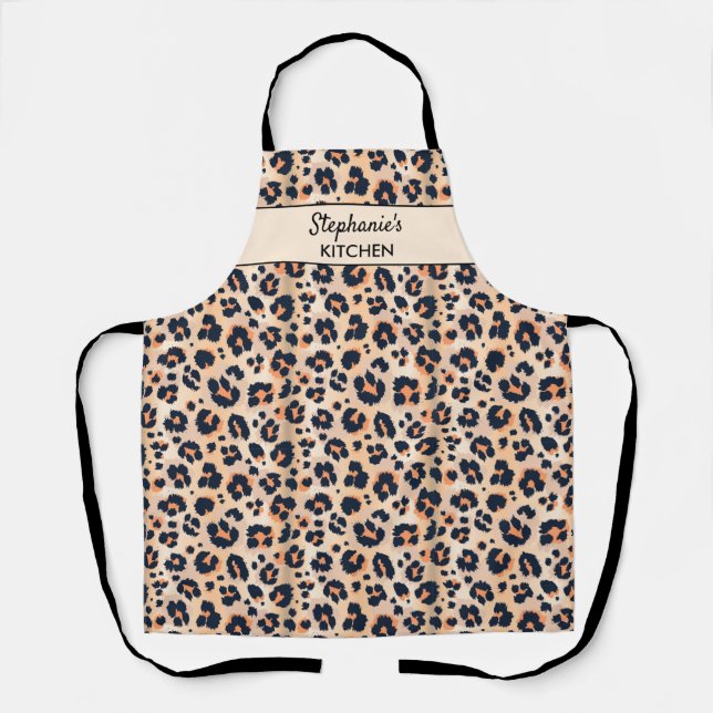 Leopard Muster Jungle Safari Animal Print Custom Schürze (Vorderseite)