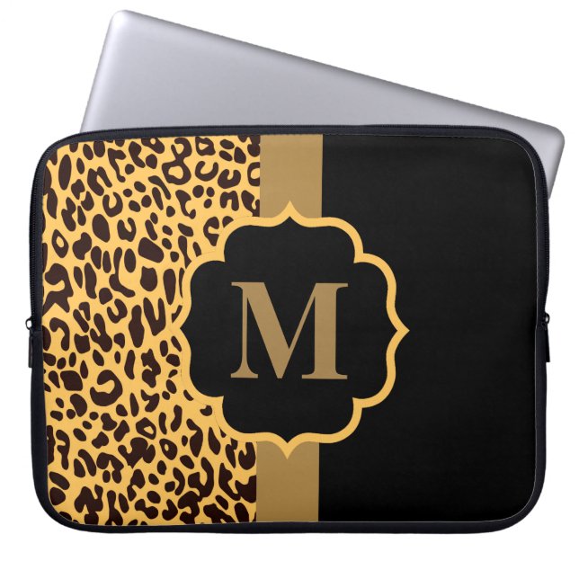 Leopard Muster Laptopschutzhülle (Vorderseite)