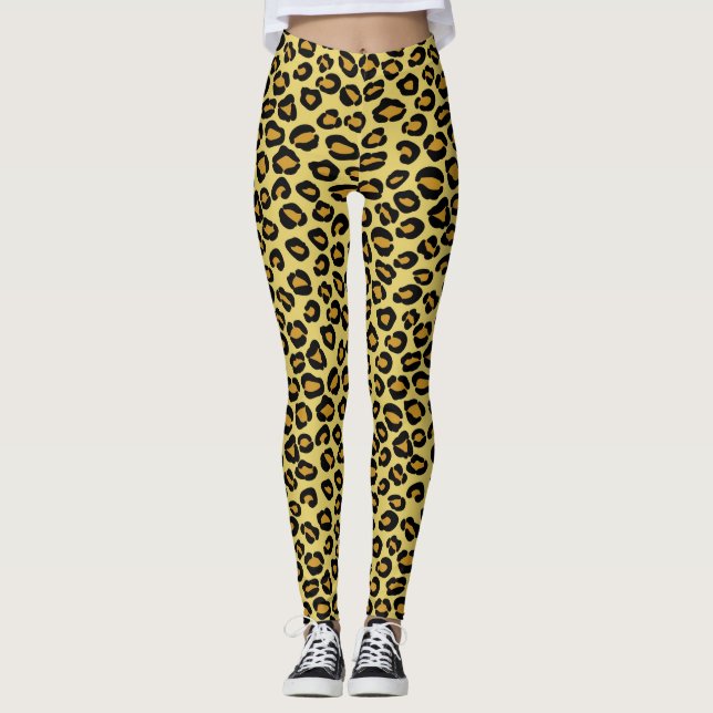 Leopard-Muster Leggings (Vorderseite)