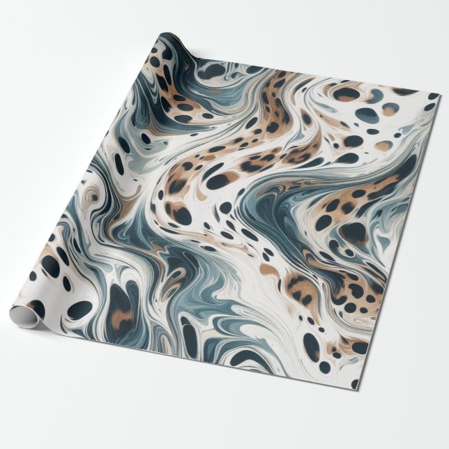 Leopard Muster Milky Way Geschenkpapier (Ungerollt)