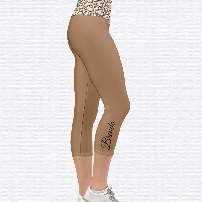Leopard Muster Om Symbol Capri Leggings (Von Creator hochgeladen)