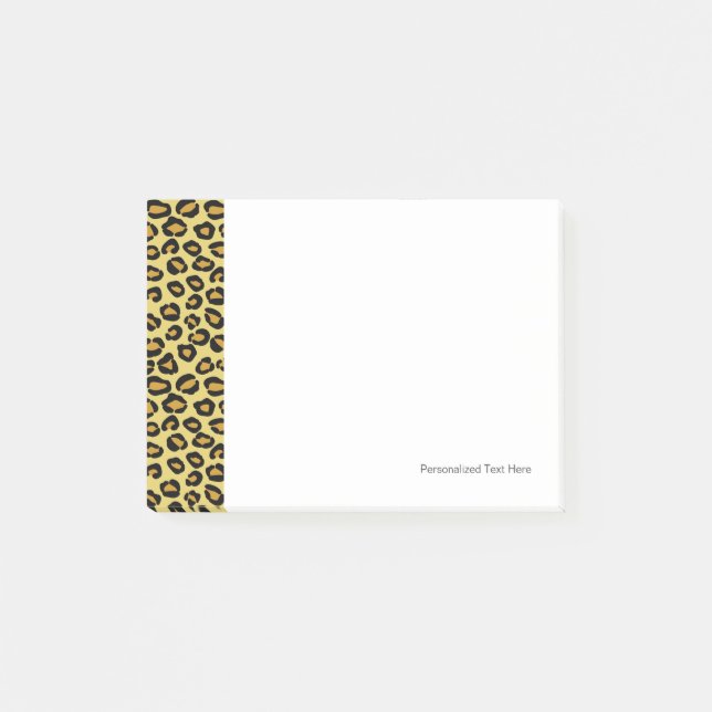 Leopard-Muster Post-it Klebezettel (Vorderseite)