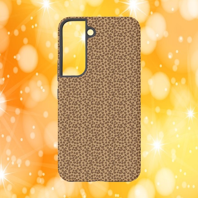 Leopard Muster Print Brown Samsung Galaxy Hülle (A phone case with a leopard print pattern)