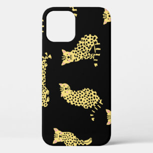 Leopard Muster: Schwarze Hintergrundekäse Case-Mate iPhone Hülle