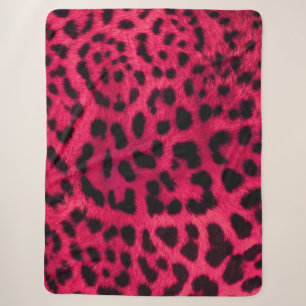 Leopard Muster Sherpadecke