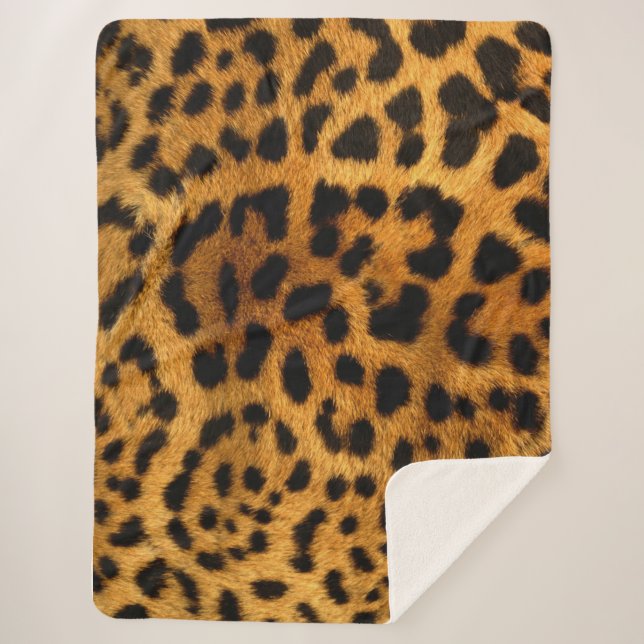 Leopard Muster Sherpadecke (Vorderseite)