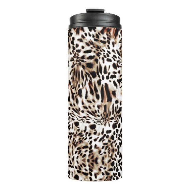Leopard Muster Thermosbecher (Vorderseite)
