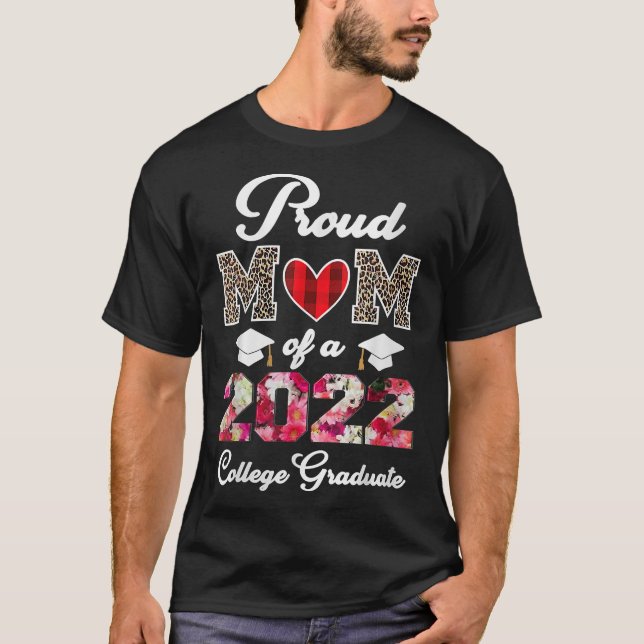 Leopard Mutter's Day Proud Mama einer Uni G von 20 T-Shirt (Vorderseite)