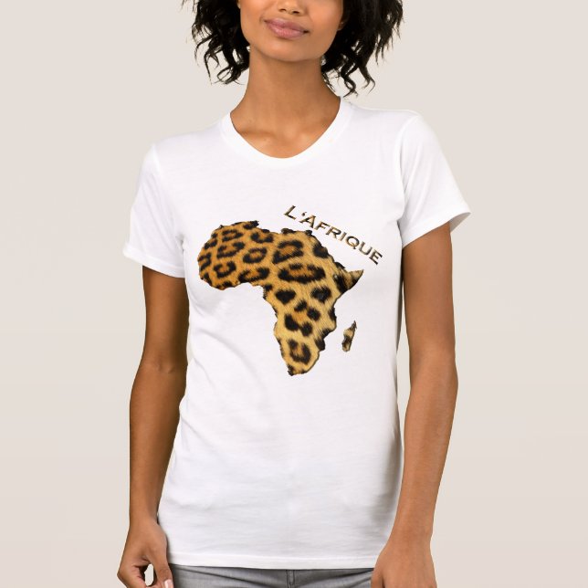 Leopard Naheffektkarte der AFRICA-Serie T-Shirt (Vorderseite)