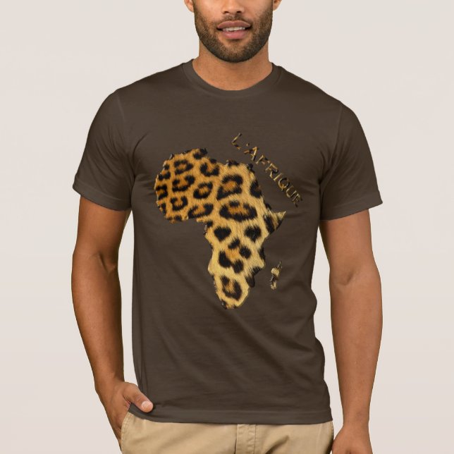 Leopard Naheffektkarte der AFRICA-Serie T-Shirt (Vorderseite)