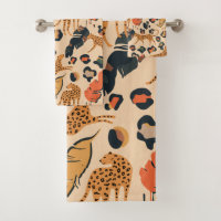 Leopard Nature Botanical Animal Print Muster