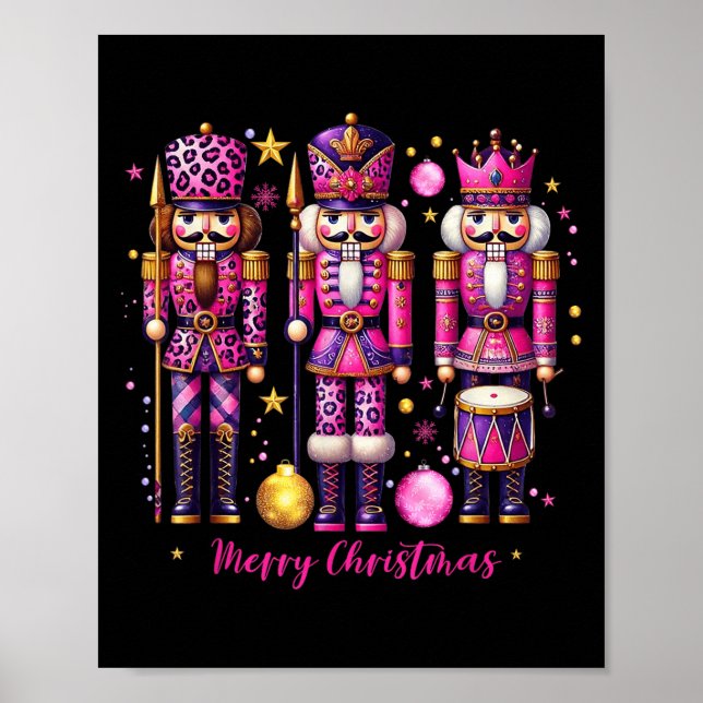 Leopard Nutcracker Nk Christmas 2024 Xmas Pajamas  Poster (Vorne)