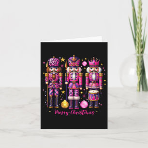 Leopard Nutcracker Pink Weihnachten 2024 Weihnacht Karte