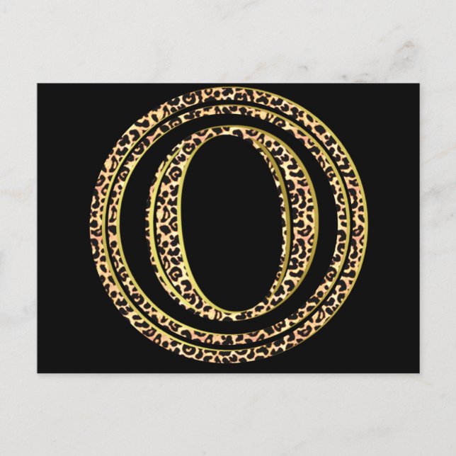 Leopard O Postkarte (Vorderseite)