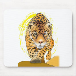 Leopard oder Jaguar gestrichen Mousepad