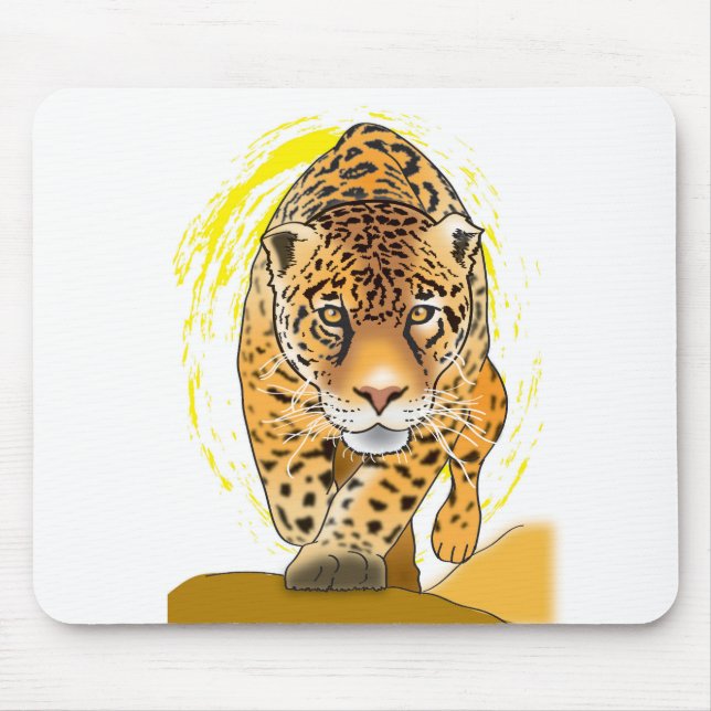 Leopard oder Jaguar gestrichen Mousepad (Vorne)