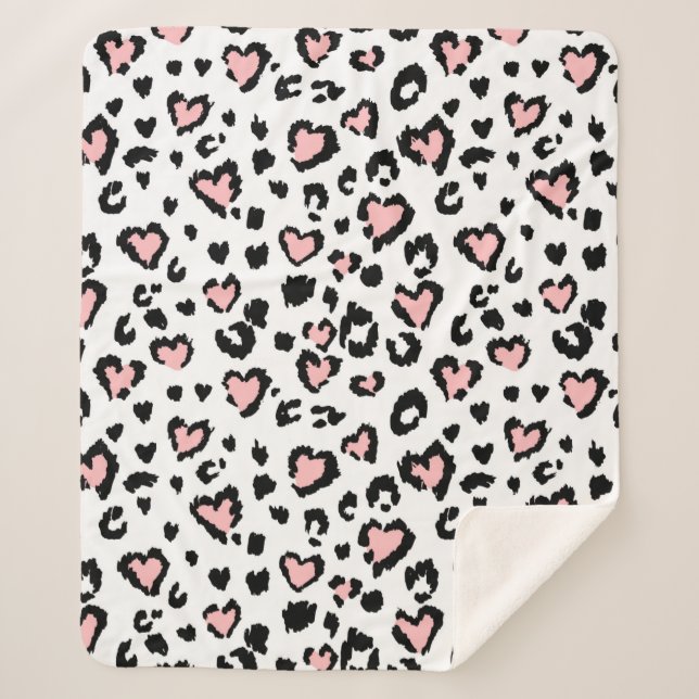 Leopard oder Jaguar nahtlose Muster, texturierte M Sherpadecke (Vorderseite)