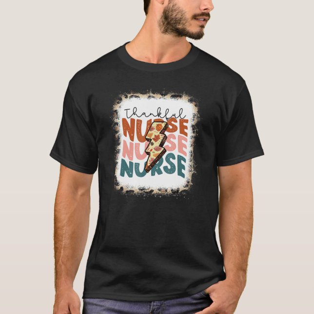 Leoparđ One Thankful Nurse Blessed Nurse Fall Than T-Shirt (Vorderseite)