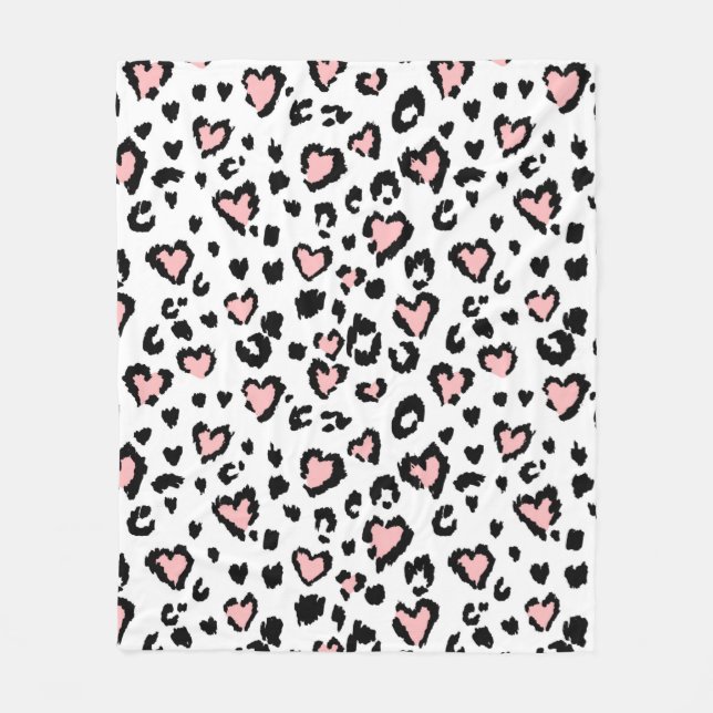 Leopard or jaguar seamless pattern, textured fashi fleecedecke (Vorderseite)