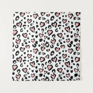 Leopard or jaguar seamless pattern, textured fashi wandteppich