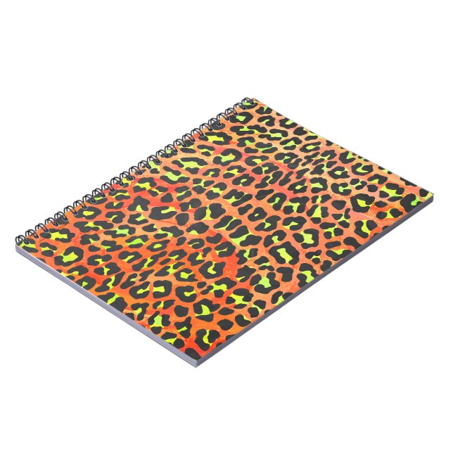 Leopard Orange und Gelb Notizblock (Linke Seite)