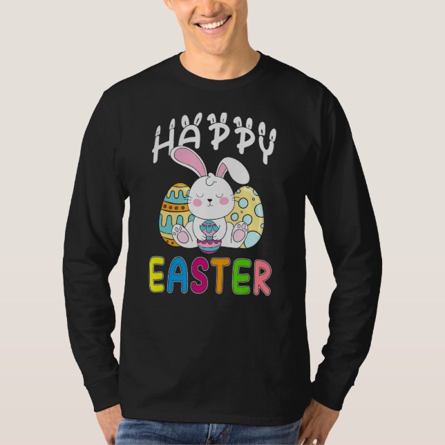Leopard Ostern Kaninchen Trio Niedlich Ostern 5 T-Shirt (Vorderseite)