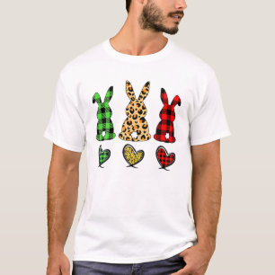 Leopard Ostern Kaninchen Trio Niedlich Ostern Tag  T-Shirt
