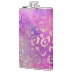 Leopard Paint Series Design 11  Flachmann