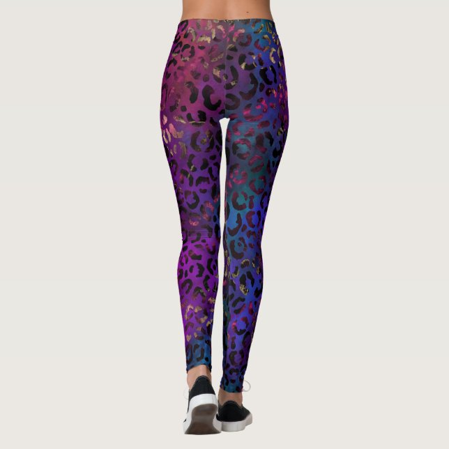 Leopard Paint Series Design 16 Leggings (Rückseite)