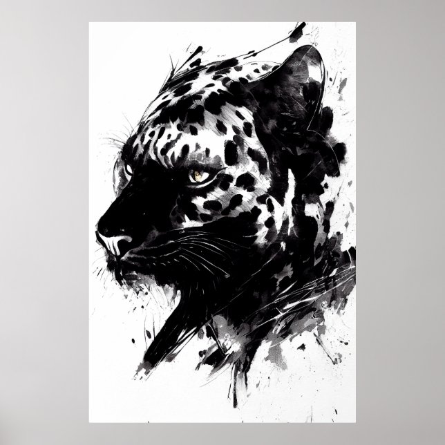 Leopard Panther Wild Nature Freier Geist Pinakothe Poster (Vorne)