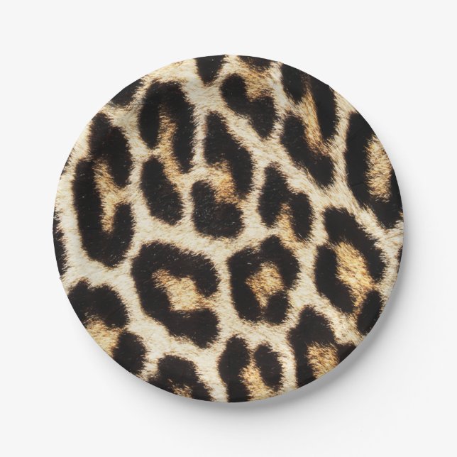 Leopard-Papierplatte Pappteller (Vorderseite)