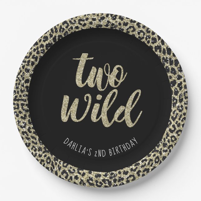 Leopard Party Plate Two Wild Pappteller (Vorderseite)