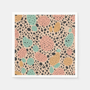 Leopard-Pastelltafel Serviette