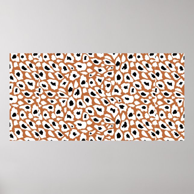 Leopard pattern, afrikanisches Tier Print Design Poster (Vorne)