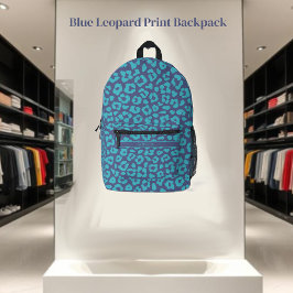 Leopard Pattern-Blue- Bedruckter Rucksack
